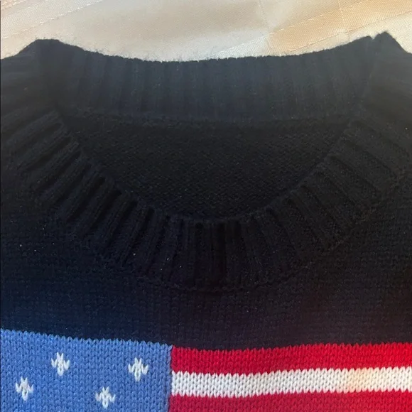 Sweater with American Flag Design - Picture 3 of 9